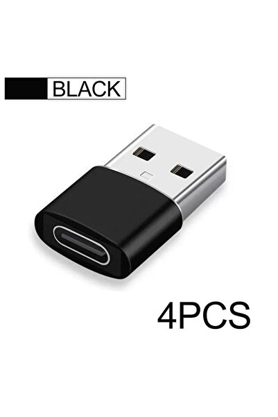 Choice 4pcs Black 4Pcs USB To Type C OTG Adapter USB USB-C Male To Micro USB ...