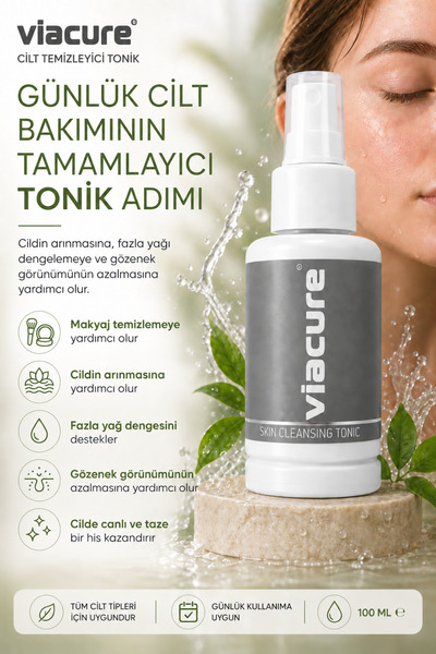 Viacure Salisilik Asit İçeren ve Siyah Nokta Karşıtı Arındırıcı Cilt Toniği 1...