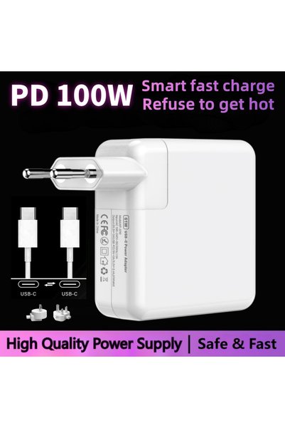 Choice1 شاحن ماك بوك برو PD-100W - قابس أوروبي، شاحن USB-C بقوة 100 واط، شحن ...