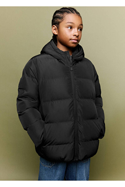 MANGO Kids Kapüşonlu kapitone anorak