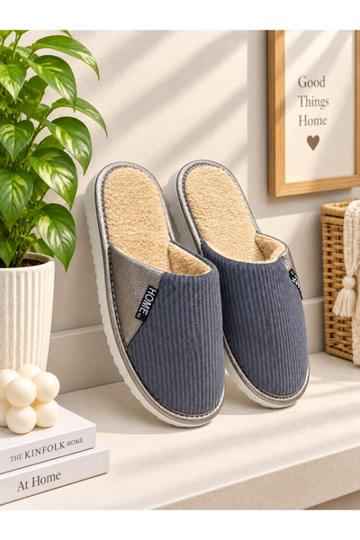 Moda Frato Home Men's House Slippers Soundproof Wool Slippers with Sound-Abso...