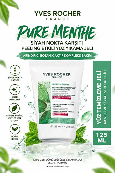 Yves Rocher Skin Care That Provides Oil Balance 125 ml Anti-Blackhead Peeling...
