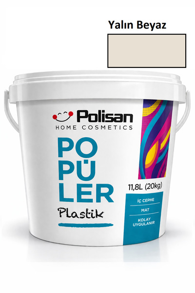 Polisan Popüler Plastik Mat Duvar Boyası 20 Kg Ci6263 Kumsal Beji