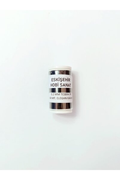 Eskişehir hobi sanat 0.2 Mm 60 Metre Polyester Tesbih ipi Elegan Kahve Renk (...
