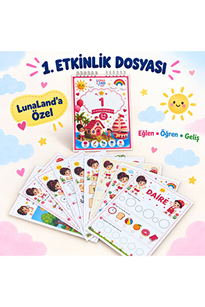 Aktivite Seti - 1 Rakamı & Kırmızı Renk Zihinsel Gelişim Aktivite Seti