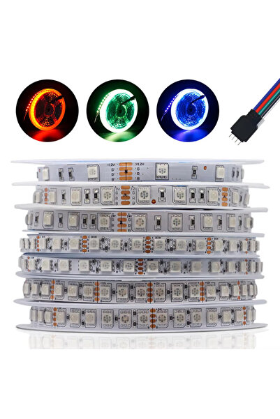 Choice 5M IP65 12V 60LED RGB LED Strip 5050 DC 12V RGB Waterproof Flexible Ne...