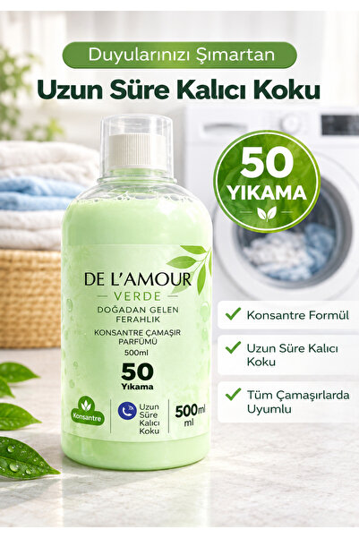 delamour Konsantre Sıvı Çamaşır Parfümü & 50 Yıkama 500ml 366.Gün