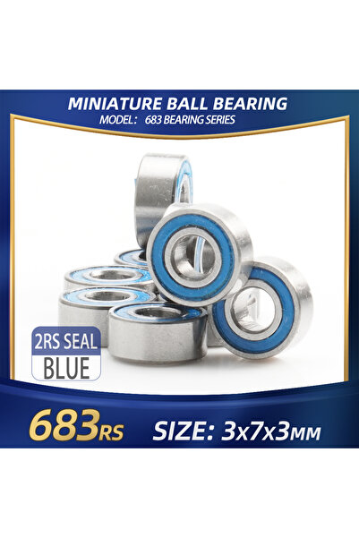 Choice7 10Pcs 683rs Blue FUSHI 683 ZZ Bearing 3x7x3 mm 10Pcs 683ZZ RS 2RS Fla...