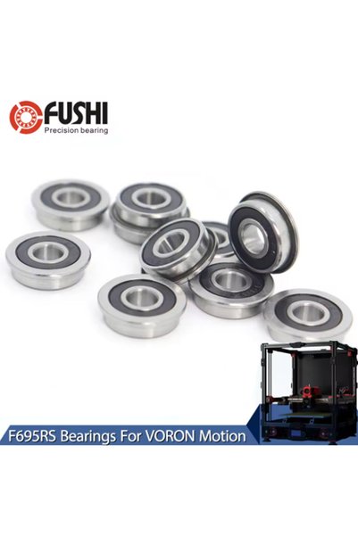 Choice F695 2RS Bearing 5*13*4 mm 10Pcs ABEC-7 Flanged Miniature F695 RS Ball...