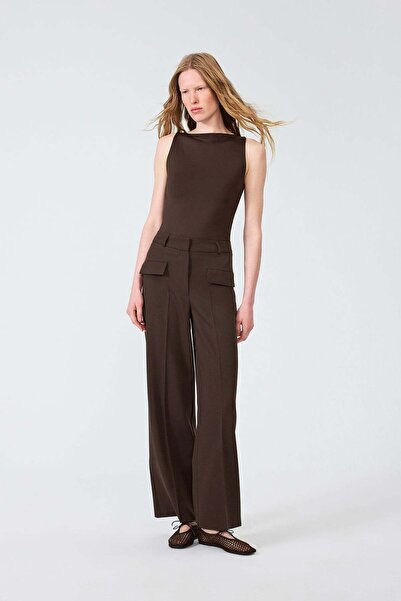 VATKALI Cep detaylı wide leg pantolon