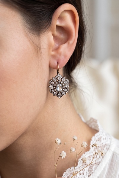 FAYRA ACCESSORIES Zirkon Taşlı Otantik Tasarım Küpe