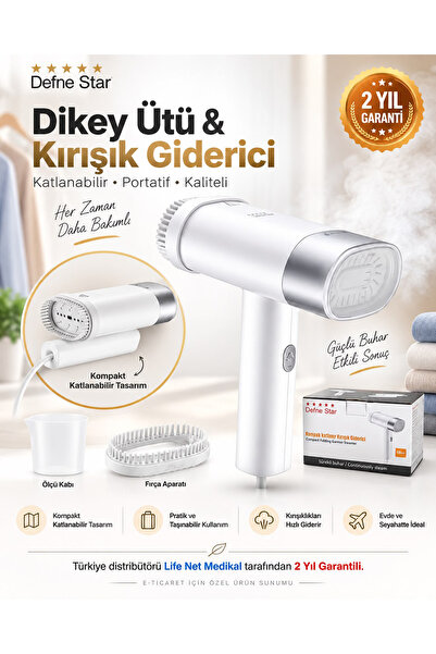Defne Star Katlanabilir Portatif Kırışık Giderici Buharlı Seyahat Ütü  RC-6116