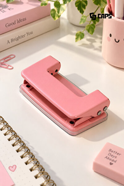caps office Pastel Color Double Hole Punch – 10 Sheet Capacity, 5mm Hole Diam...