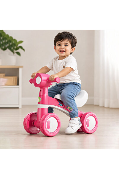 Genaric TOYORA Kids Balance Bike with Music & LED Headlight | 4-Wheel Toddler...