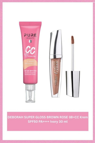 PURE BEAUTY Milano Pearly Chestnut No: 08 Super Gloss & CC Krem SPF50 PA++++ ...