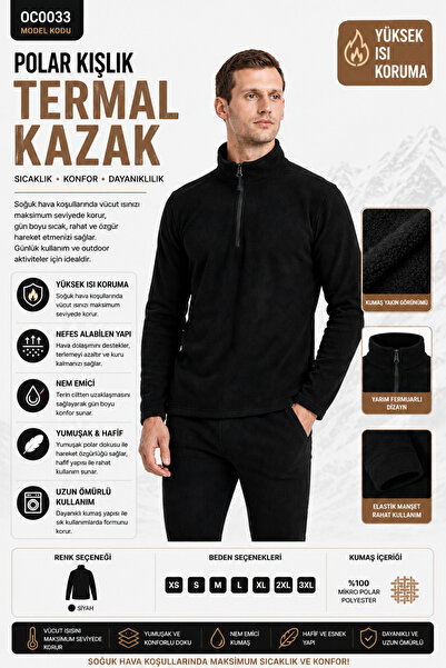 OIL COMPANY Soft Breathable Fabric Full Heat Protection Half Zipper Thermal F...