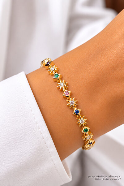 Homies Altın Renk Kadın Bileklik - 14K Gold PVD Kaplama - Şık Tasarım