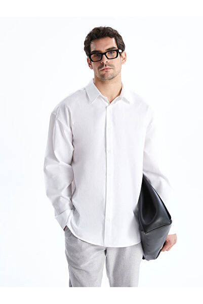 LC Waikiki قميص رجالي من NEVAVM Farkılly LCW Vision White Oxford ذو تصميم مري...
