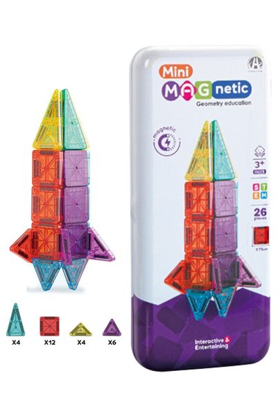 Generic Brand Mini Travel Type Metal Boxed 26 Piece Magnet Game Set Ce Certified