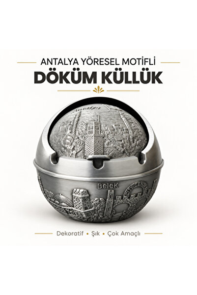 e-life shop Lüks Yöresel Motifli Döküm Küllük Kül Tablası Para Anahtar Yuvası...