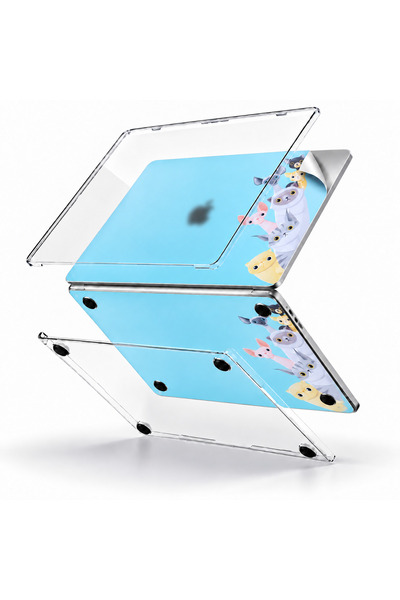 Mcstorey Macbook Air M2-m3-m4 Kılıf 13.6inç Yapıştırma Sticker Kaplama Animal...