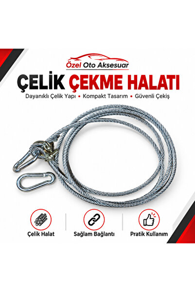 Genel Markalar Trafik Seti Demir Çeki Halatı Çantalı Takviye Kablolu Trafik Seti 1500 Amper Kalın Kablo