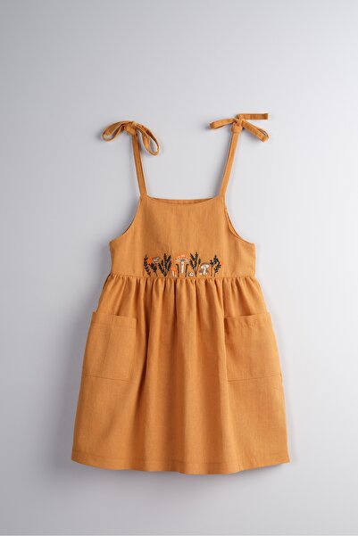 Bondberro Linen / Cotton Fabric Strap Dress for Baby Girls and Children (Must...