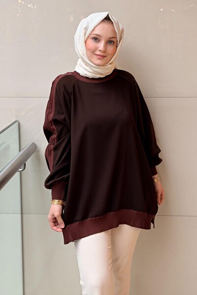 Ghisa Tunic with Pleated Mercerized Sleeves and Detailed Pleats