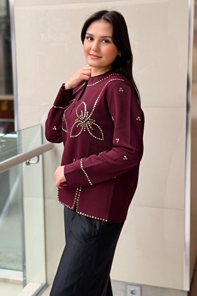 Ghisa Mirror Print Embroidered Knitwear Cardigan
