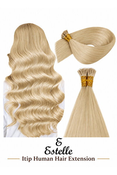 Estelle I Tip Hair Extensions Human Hair, Remy Brazilian Virgin Hair Invisibl...