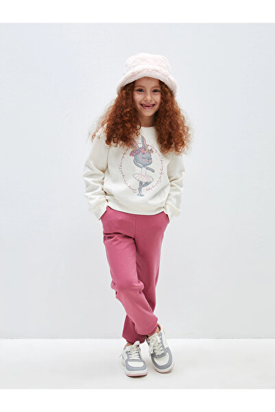 LC Waikiki LCW Kids Beli Lastikli Basic Kız Çocuk Jogger Eşofman Altı
