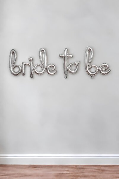 Patladı Gitti بالون من رقائق الفضة مكتوب يدويًا من Bride To Be