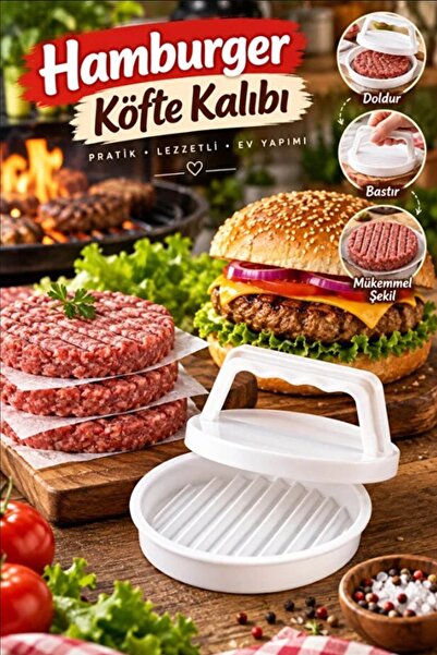 Kitchen Live Hamburger Ve Köfte Şekillendirici Pratik Köfte Kalıbı Hamburger ...