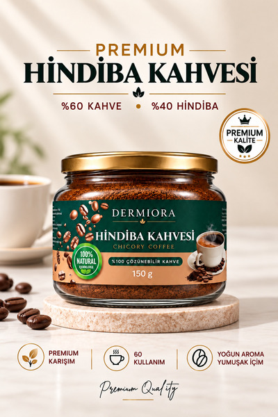Dermiora Hindiba Kahvesi Yumuşak İçim Detox Kahve 1 Aylık - (60 kullanım) Net...