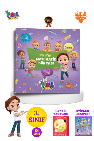 Pırıl’ın Matematik Dünyası | 3. Sınıf Kademeli Matematik Kitabı | 104 Sayfa | Sticker Hediyeli