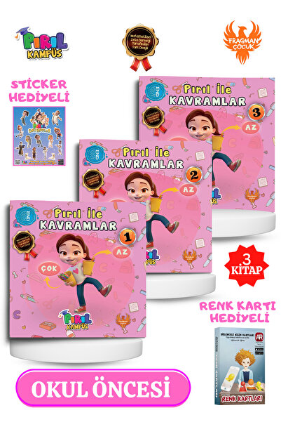 TRT ÇOCUK PIRIL KAMPÜS Pırıl ile Kavramlar AZ–ÇOK (3 Kitap Set) | Okul Öncesi...