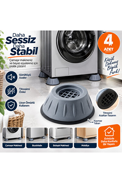 Carat Home Beyaz Eşya Altlığı Ayağı 4 Adet Çamaşır Bulaşık Makinası Buzdolabı...