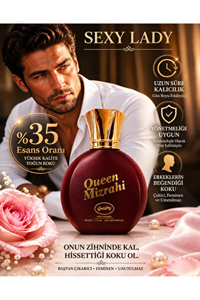 GoldMi Queen Mizrahi - Sexy Lady 50 ML Edp Kadın Parfüm %35 Esans Yüksek Kalı...