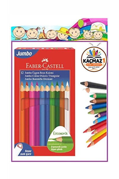 FBR Faber Castell Boya Kalemi 12 Renk Jumbo Üçgen