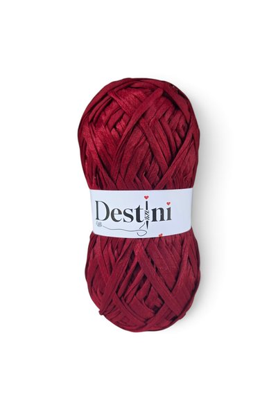 destini Ață moale de rafie, Ață de rafie din poliester Bodrum Rafie, Ață pentru hobby 100g 100m Roșu Claret