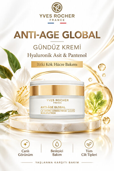 Yves Rocher Anti-Aging Hyaluronic Acid Dry Skin Day Cream/Shampoo with Free M...
