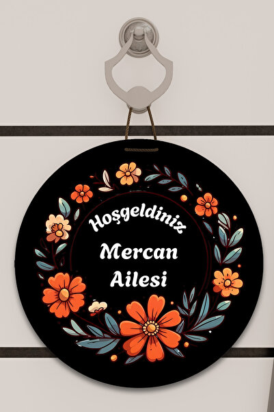 Dormot Decor pentru ușă cu imprimare digitală neagră, cu model de flori color...