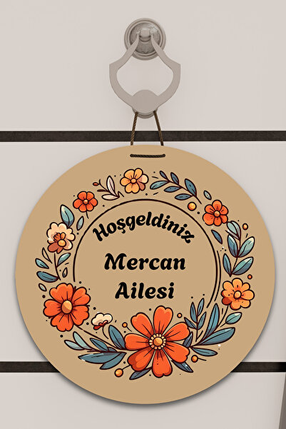 Dormot Decor pentru ușă cu imprimare digitală maro, cu model de flori colorat...