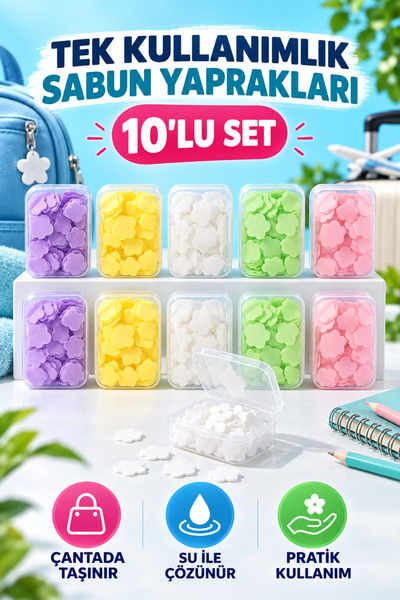 TOYFEST 10 Pcs Disposable Soap Sheets Set – Hygiene for Kids, Practical for T...