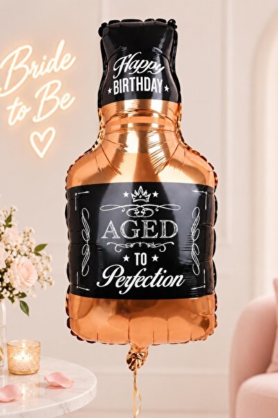Patladı Gitti Whiskey 90X45 cm Large Size Foil Balloon Bride to Be Bachelorette