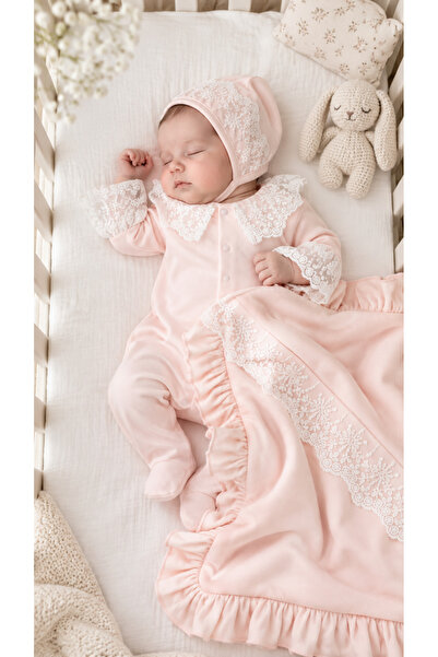 lisaloom baby & kids Elisa Premium Lace Newborn 3-Piece Hospital Release Set ...