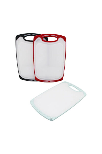 SS HOME CONCEPT 40X24Cm Large Plastic Cutting Board with Non-Slip Silicone Ed...