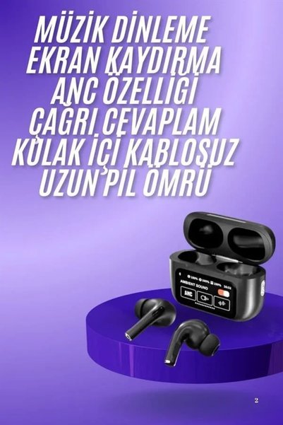 SS HOME CONCEPT 2.Nesil Pro Ekranlı Sesli Görüşme Yapabilen Kablosuz Bluetooth Kulaklık