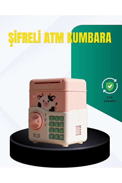SS HOME CONCEPT Pink Password Educational Atm Safe Children's Piggy Bank