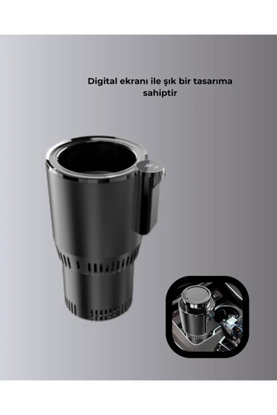 Generic Brand In-Car Smart Cup Holder Heater Cooler with Digital Display